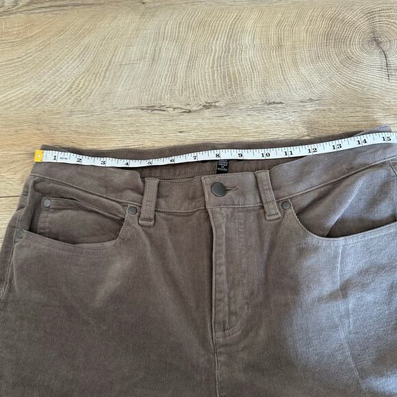 Eileen Fisher Organic Cotton Stretch Corduroy Straight Pant Taupe S - Picture 10 of 12
